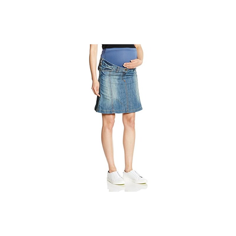 Christoff Damen Umstands Rock Jeans Skirt Flared, , Gr. One size, Blau (Blue)