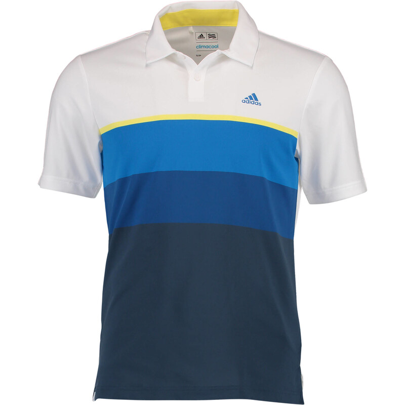 adidas Golf: Herren Golf Shirt Climacool engineered striped polo, weiss, verfügbar in Größe XXL