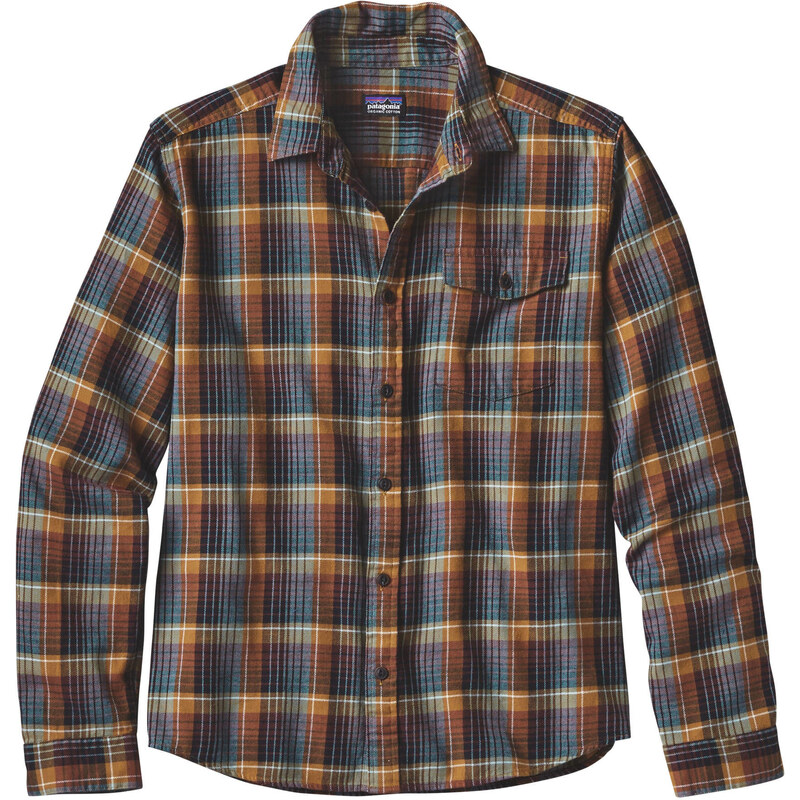 Patagonia: Herren Flannelhemd Lightweight Fjord Flannel Shirt, braun, verfügbar in Größe M