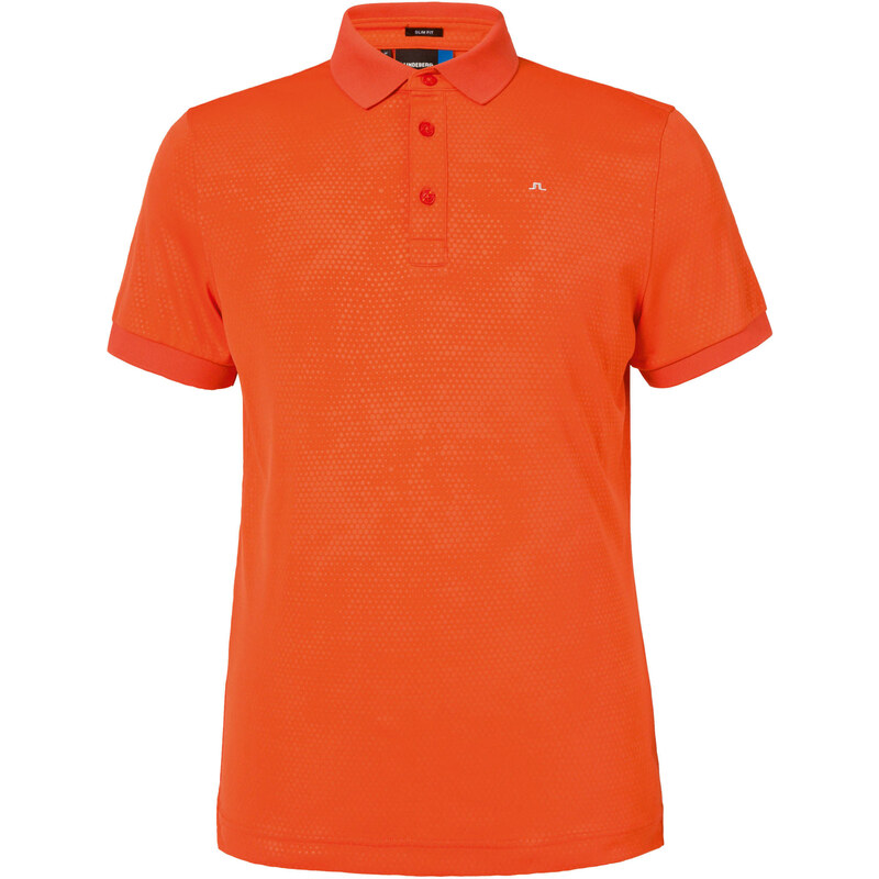 J.Lindeberg: Herren Polo-Shirt Michael Cell Slim TX, orange, verfügbar in Größe XXL