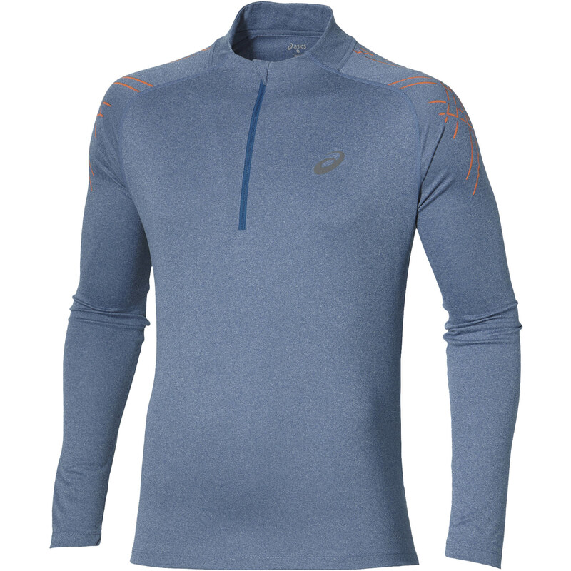 Asics: Herren Laufshirt Stripe Longsleeve Langarm, blau, verfügbar in Größe L