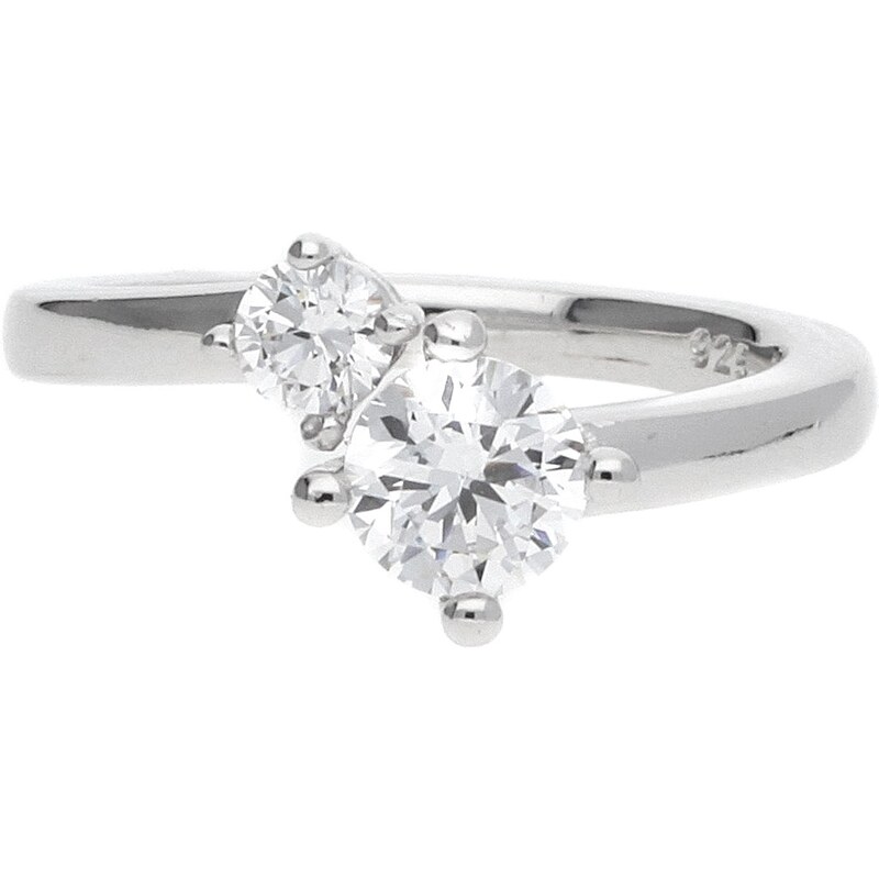ESPRIT Damen Fingerring 925 Silber Silber Svelte Sparkle ESRG92139A