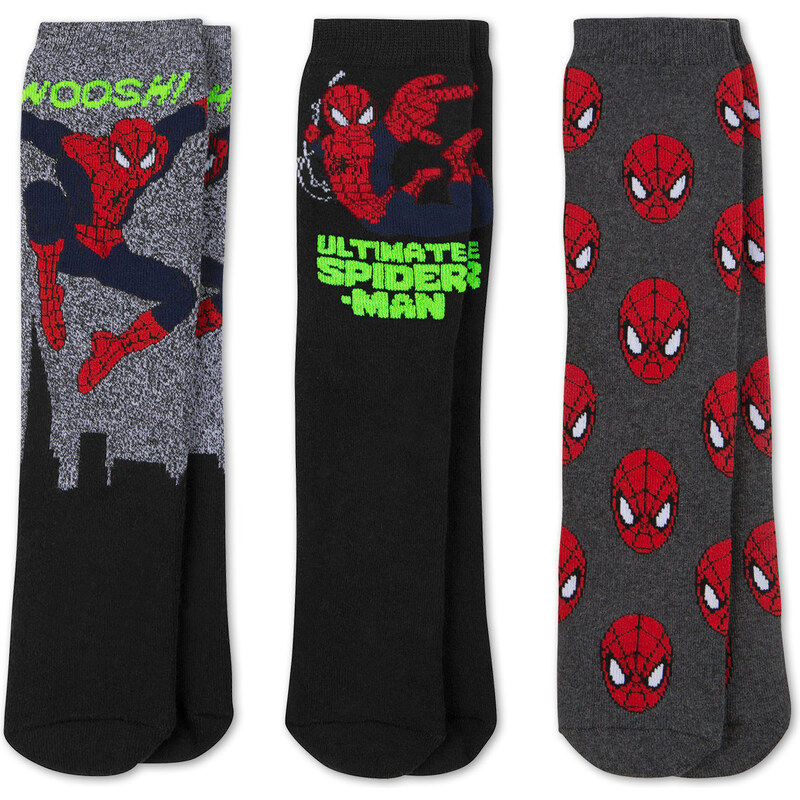 C&A 3 Paar gefütterte Spider-Man Socken in multicolour print