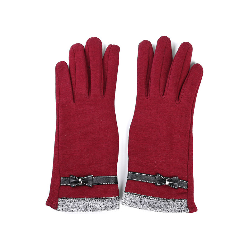 Lesara Touchscreen-Handschuhe mit Schleife - Rot