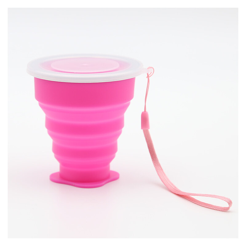 Lesara Faltbare Frischhaltedose mit Tragehenkel - Pink