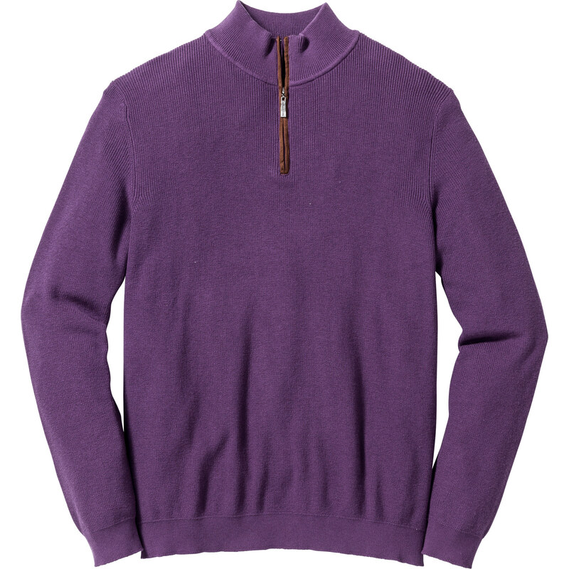 bpc selection Troyer-Pullover Regular Fit langarm in lila für Herren von bonprix