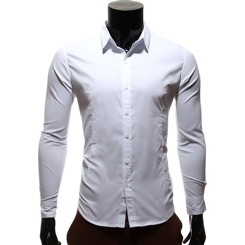 Re-Verse Unifarbenes Businesshemd - Weiß - XL