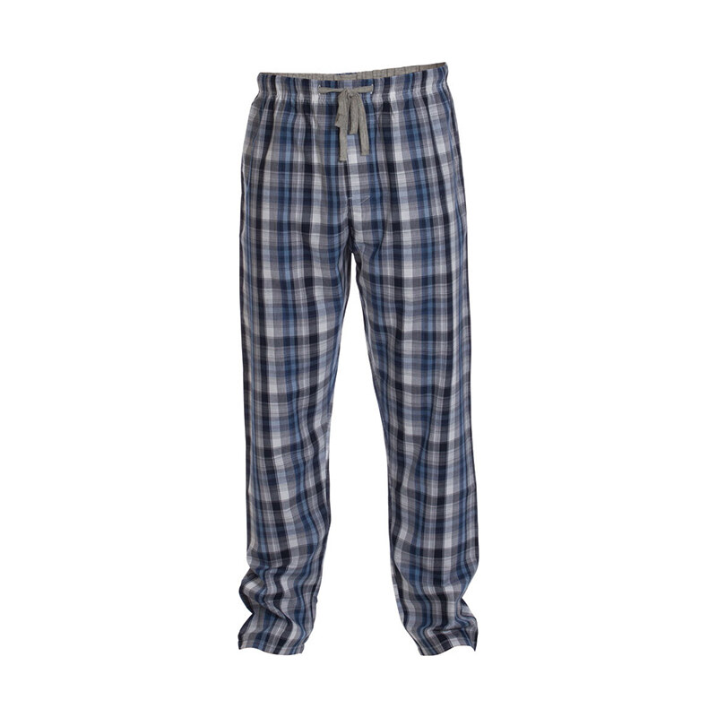 Lesara D555 Pyjama mit Baumwollshirt - Grau meliert - 6XL