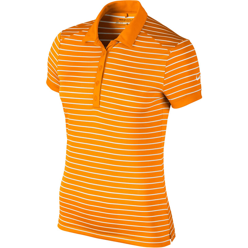 NIKE GOLF: Damen Polo-Shirt Victory Stripe Kurzarm, orange, verfügbar in Größe S