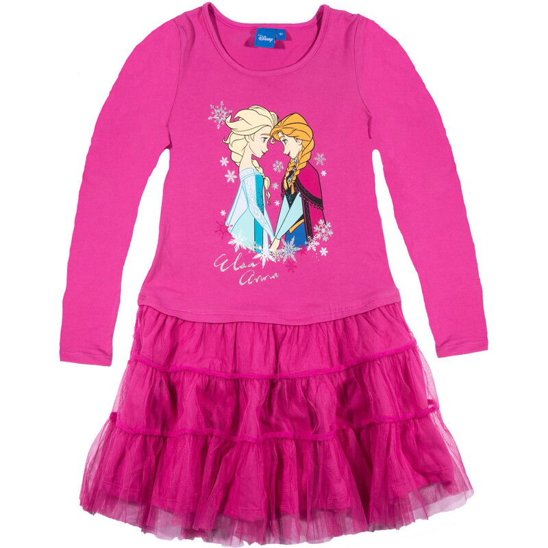 Disney Die Eiskönigin Kleid pink in Größe 104 für Mädchen aus 100% Polyester 95% Baumwolle 5% Elastan