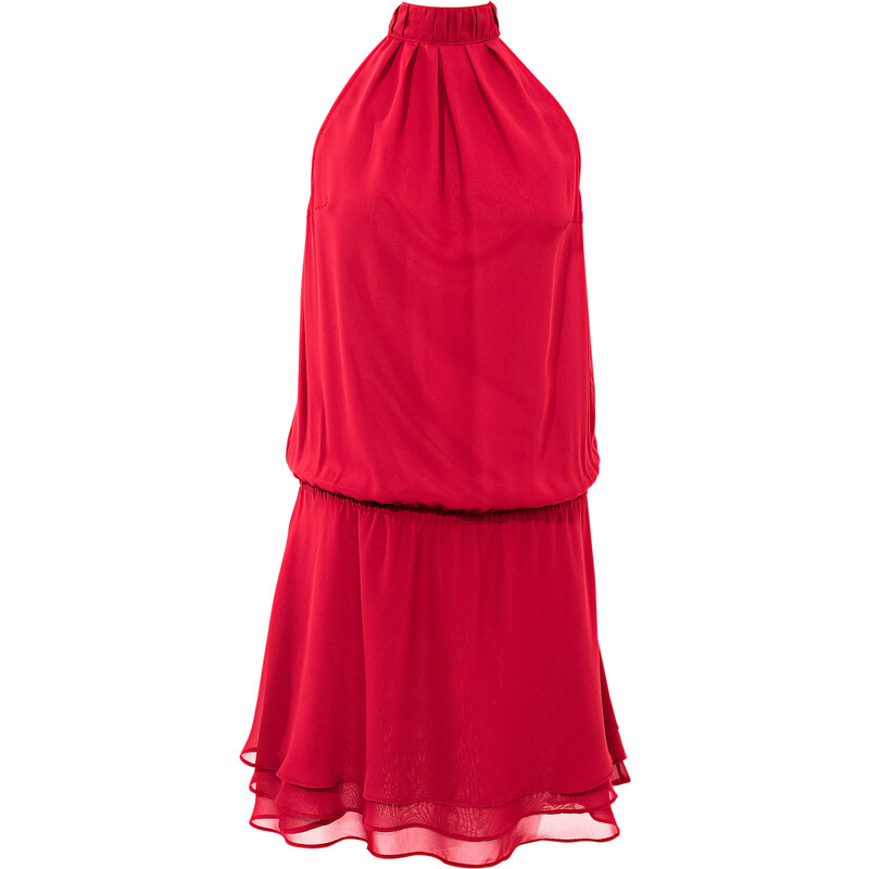 BODYFLIRT Kleid ohne Ärmel in rot von bonprix