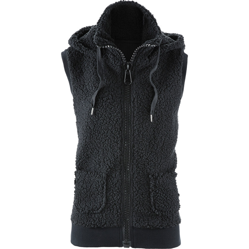 bpc bonprix collection Basic Fleece-Weste ohne Ärmel in schwarz für Damen von bonprix