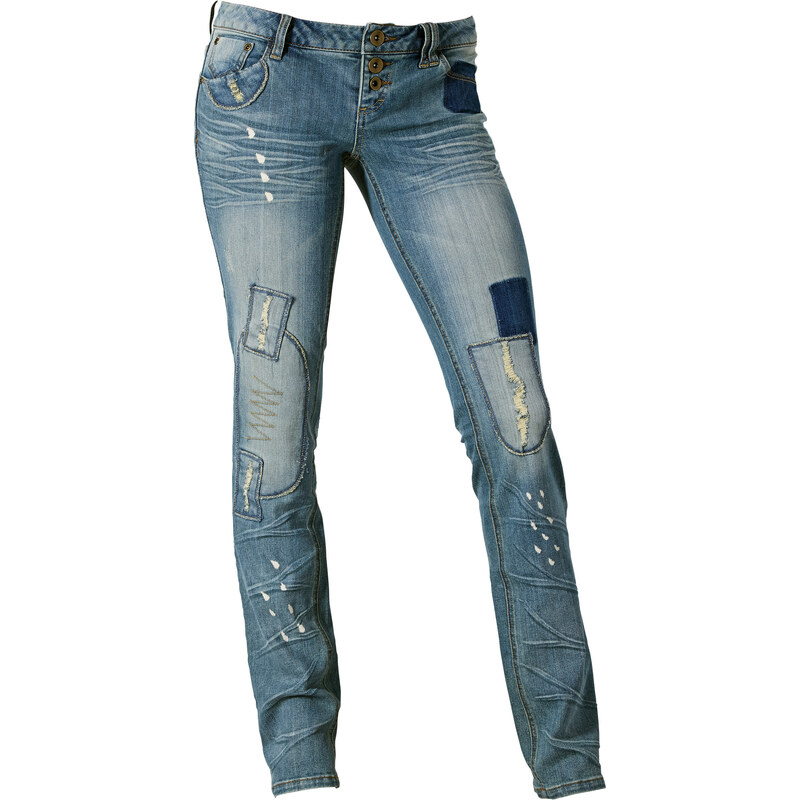 RAINBOW Jeans im Used-Look in blau für Damen von bonprix