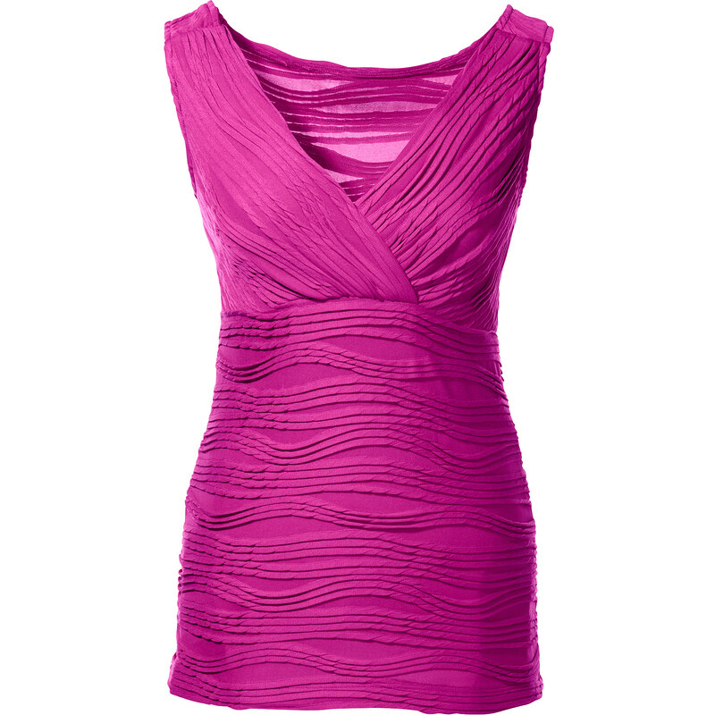 BODYFLIRT Top ohne Ärmel in pink (V-Ausschnitt) für Damen von bonprix