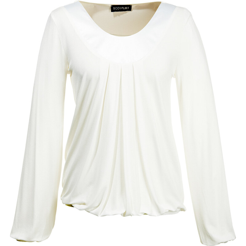 BODYFLIRT Langarmshirt in weiß für Damen von bonprix