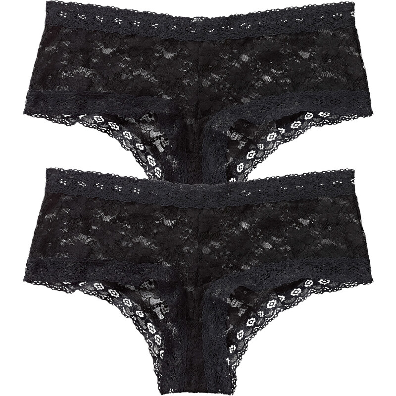 RAINBOW Panty (2er-Pack) in schwarz für Damen von bonprix