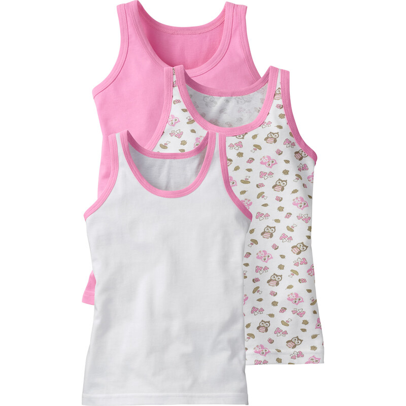 bpc bonprix collection Unterhemd (3er-Pack) ohne Ärmel in rosa für Mädchen von bonprix