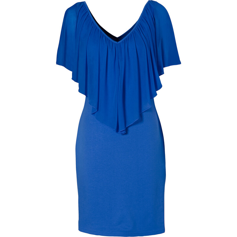 BODYFLIRT boutique Kleid/Sommerkleid kurzer Arm in blau von bonprix