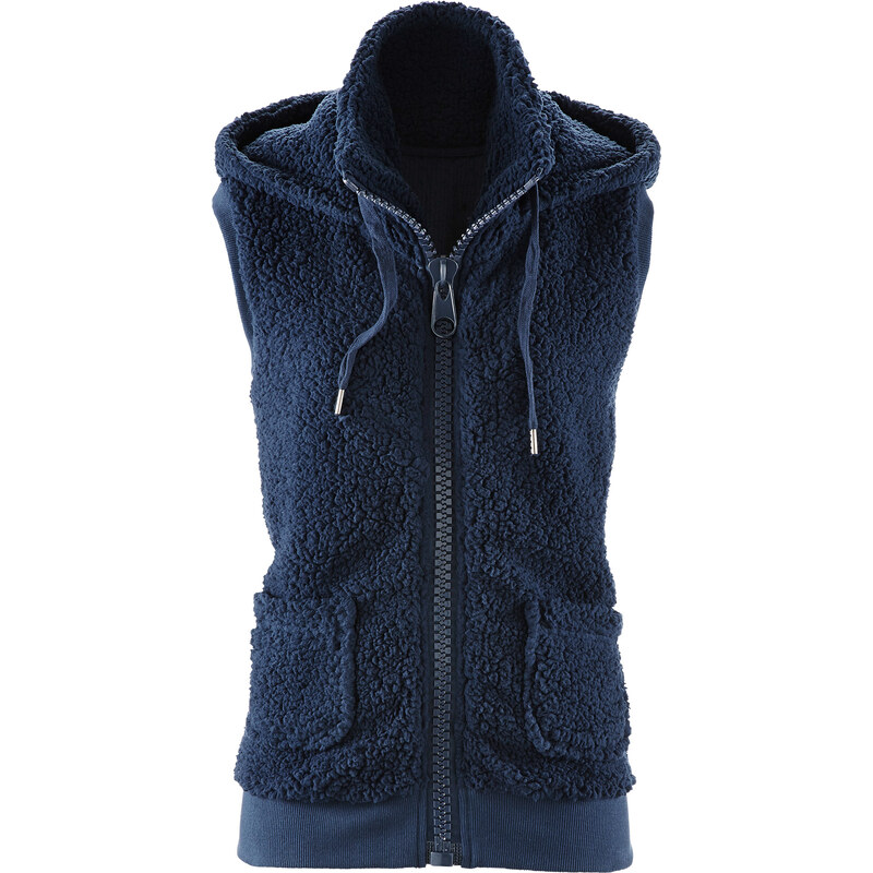 bpc bonprix collection Basic Fleece-Weste ohne Ärmel in blau für Damen von bonprix