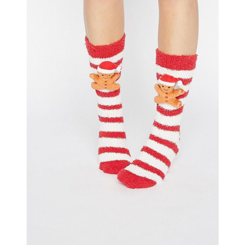ASOS - Christmas Gingerbread Man - Gemütliche Socken in Geschenkbox - Mehrfarbig