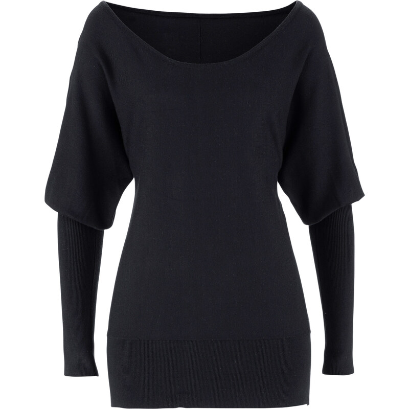 bpc bonprix collection Oversize-Pullover langarm in schwarz für Damen von bonprix