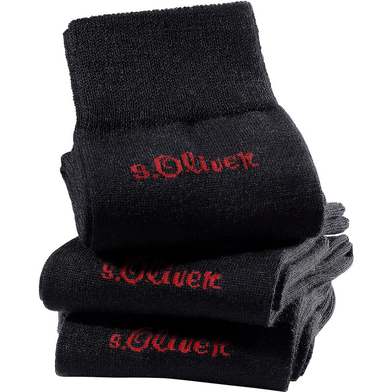 s.Oliver RED LABEL Bodywear s.Oliver Socken (3er-Pack) in schwarz für Damen von bonprix