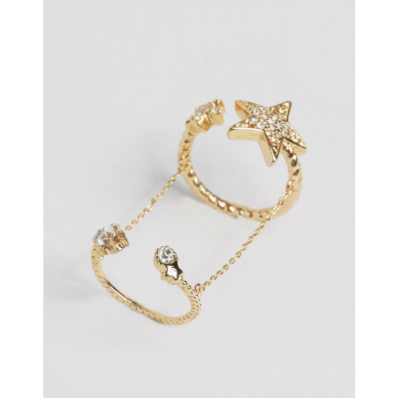 Cara Jewellery Cara NY - Verstellbarer Ring mit Sternmotiv - Gold
