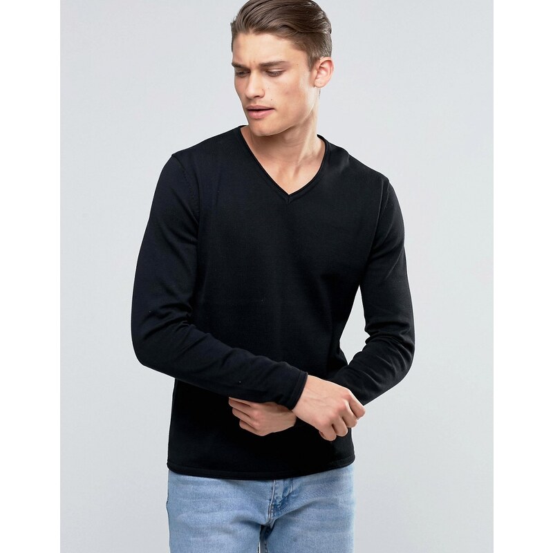 Esprit - Pullover mit V-Ausschnitt - Schwarz