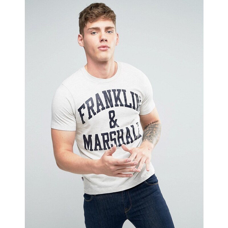 Franklin & Marshall Franklin and Marshall - T-Shirt mit Logo - Grau