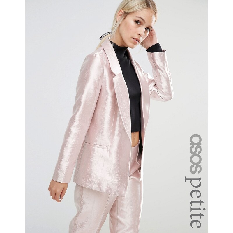 ASOS PETITE - Ultimate - Blazer in Rosa-Metallic - Rosa