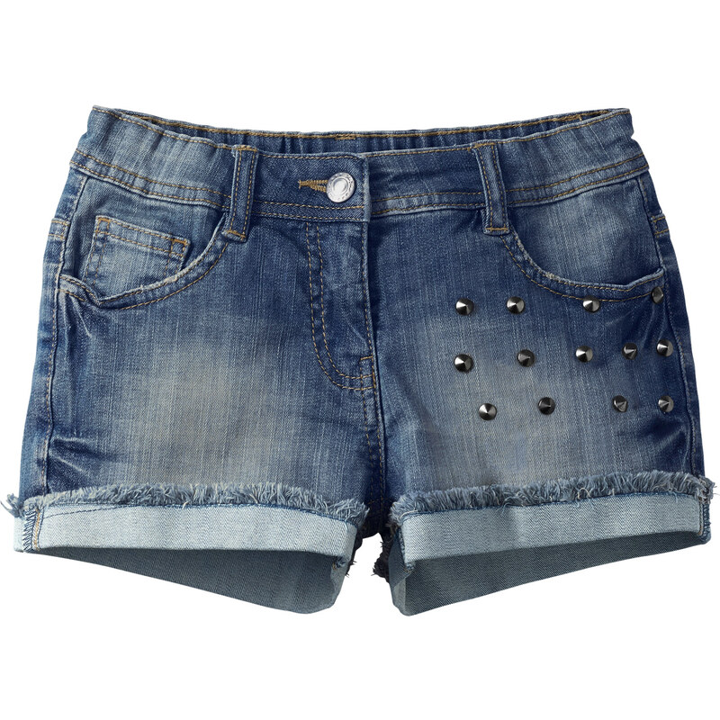 John Baner JEANSWEAR Jeans Shorts mit Nieten in blau für Mädchen von bonprix