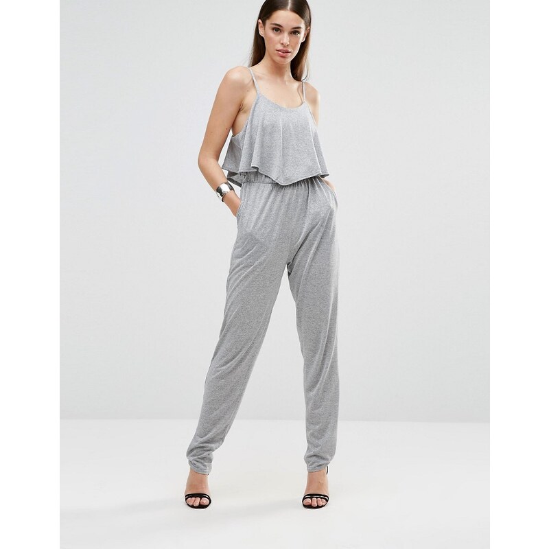 Twin Sister - Overall mit Metallic-Oberlage - Silber
