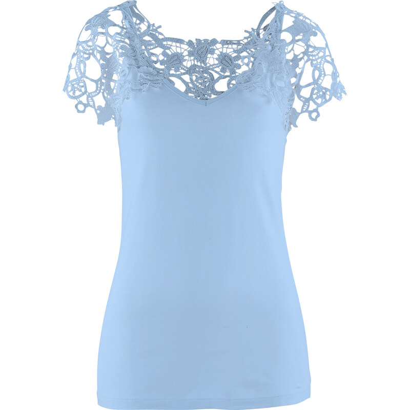 bpc selection Kurzärmliges Shirt kurzer Arm in blau für Damen von bonprix