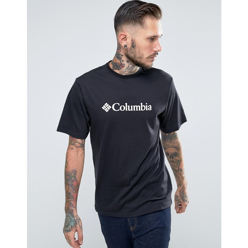 Columbia - T-Shirt mit Logoprint - Schwarz