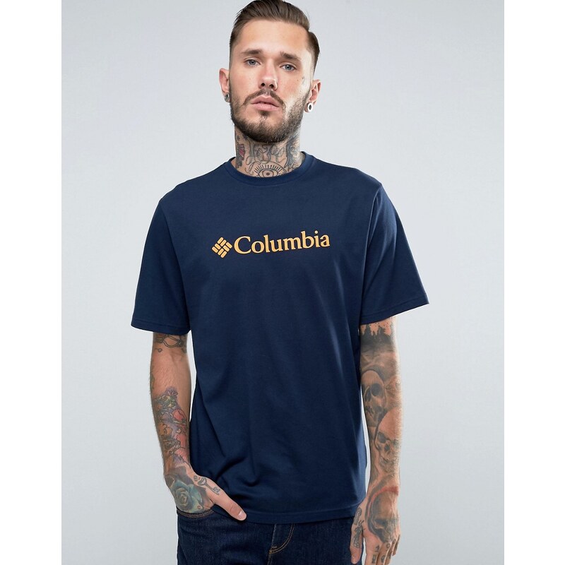 Columbia - T-Shirt mit Logoprint - Marineblau