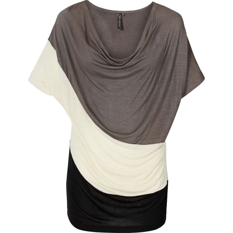 BODYFLIRT boutique Shirt kurzer Arm in grau für Damen von bonprix