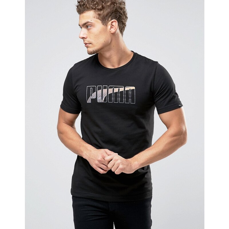 Puma - Lux - Schwarzes T-Shirt mit Logo 83836301 - Schwarz