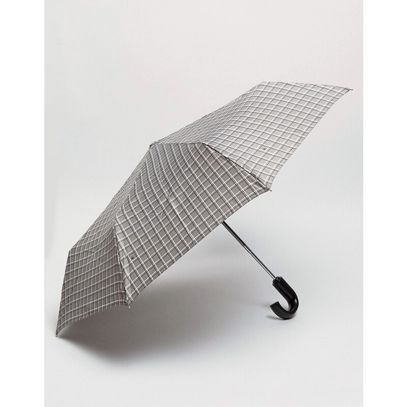 Fulton - Grauer Regenschirm mit Karomuster - Grau