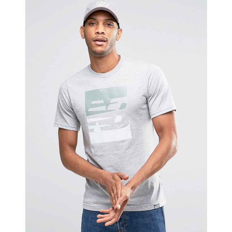 New Balance - SS - Graues T-Shirt mit Logo, MT63514_AG - Grau