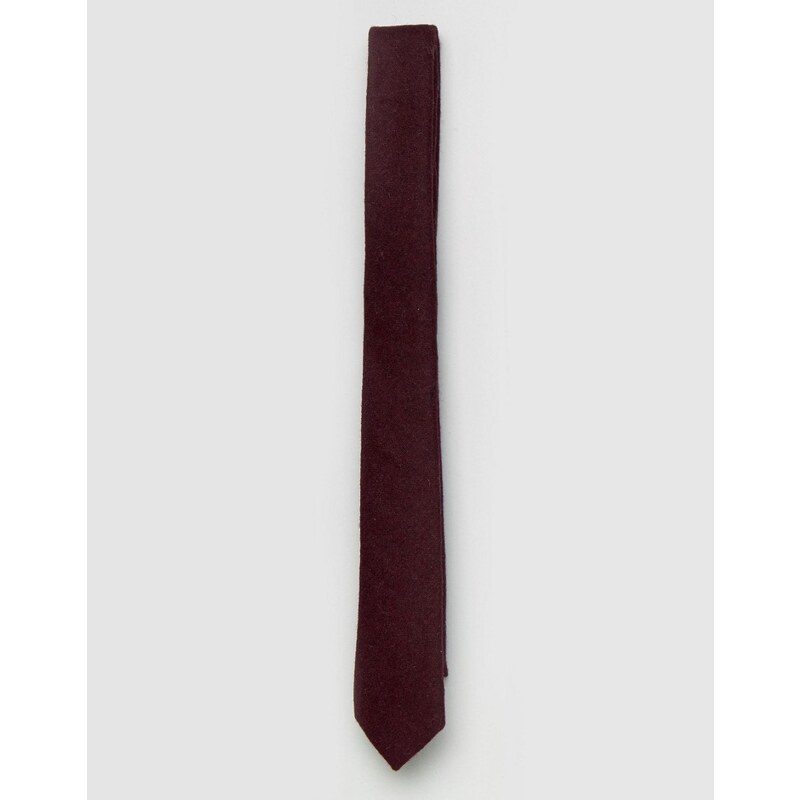 ASOS - Krawatte in Burgunderrot - Rot