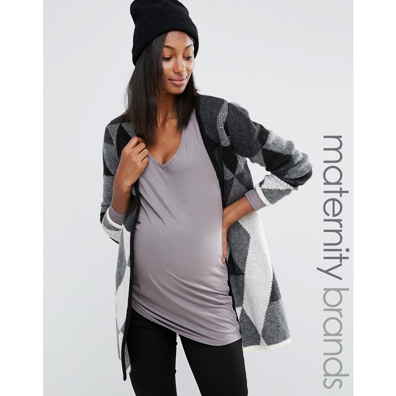 Noppies Maternity Noppies - Mode für Schwangere - Strickjacke mit Aufnähern - Mehrfarbig