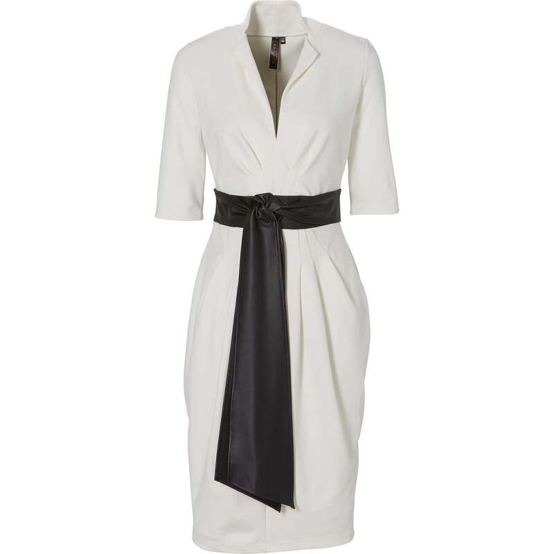 BODYFLIRT boutique Kleid halber Arm in weiß von bonprix
