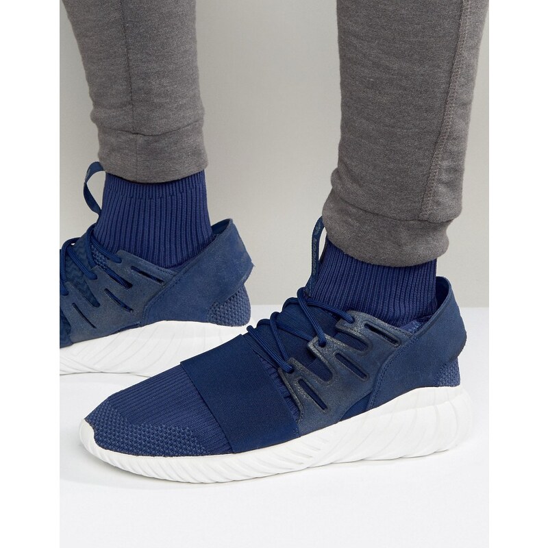 adidas Originals - Tubular Doom - Primeknit-Sneaker in Blau, S80103 - Braun