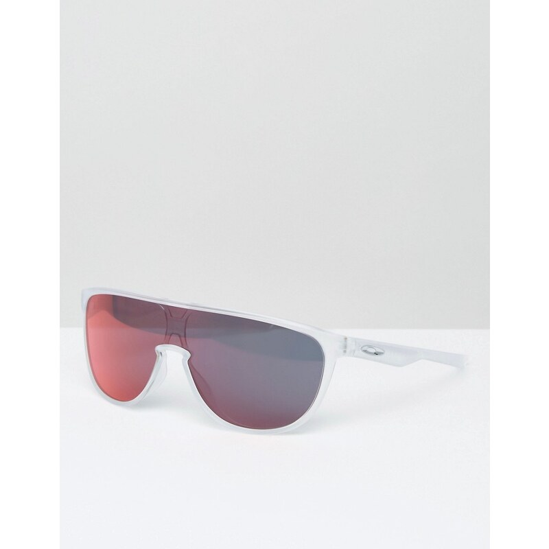 Oakley - Visor-Sonnenbrille mit verspiegelten Gläsern - Transparent