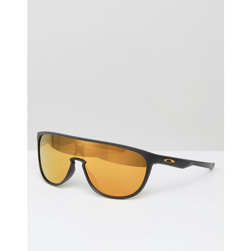 Oakley - Visor-Sonnenbrille mit verspiegelten Gläsern - Schwarz