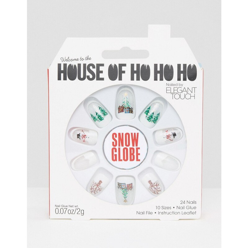 Elegant Touch - House of Ho Ho Ho - Snow Globe - Kunstnägel - Mehrfarbig