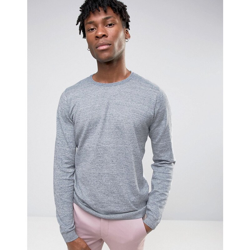 Burton Menswear - Pullover mit Rundhalsausschnitt - Grau