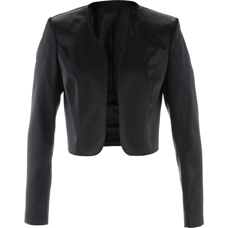 bpc selection premium Premium Satin-Bolerojacke langarm in schwarz für Damen von bonprix