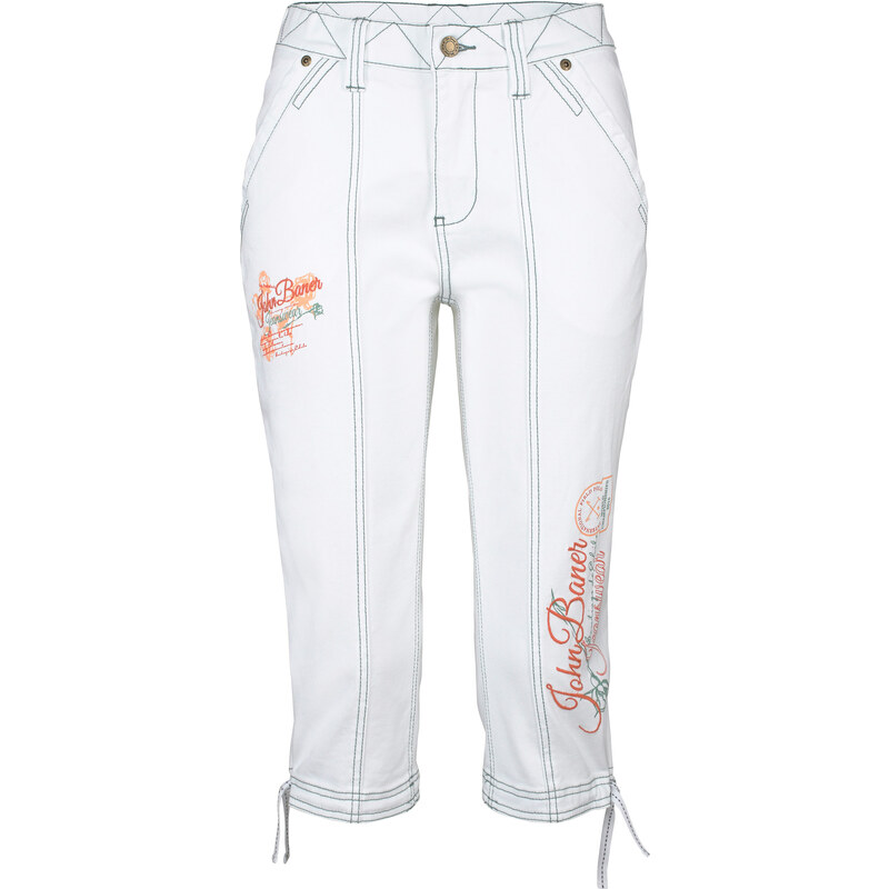 John Baner JEANSWEAR Capri-Jeans aus Stretch in weiß für Damen von bonprix