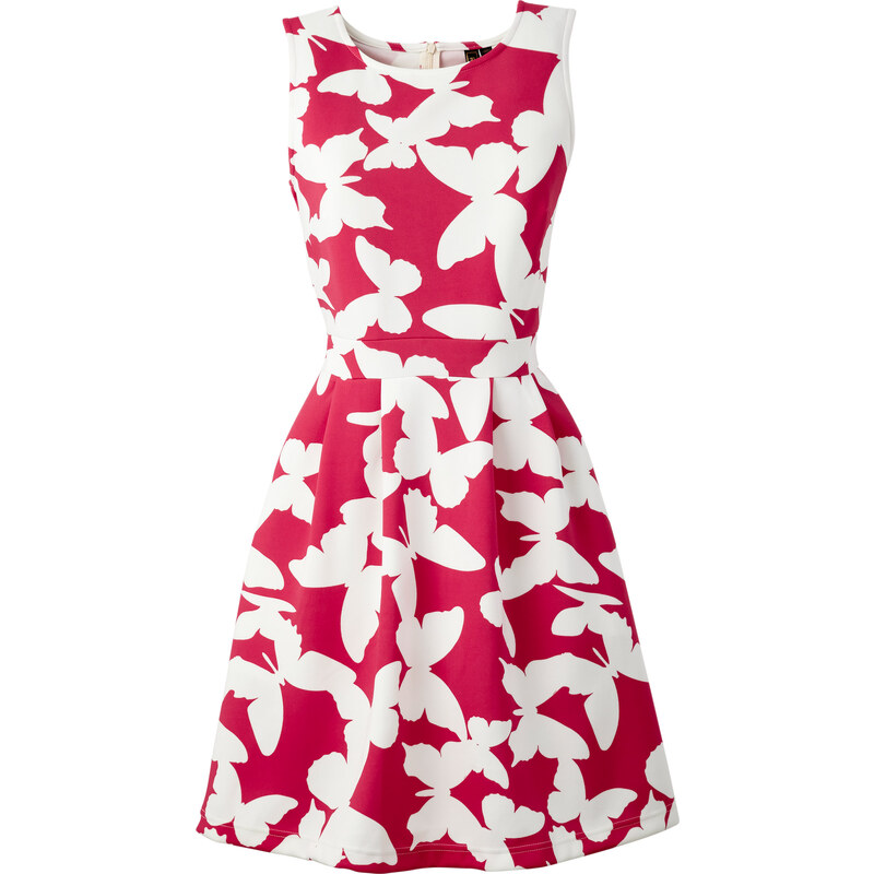 BODYFLIRT boutique Kleid in Scubaoptik ohne Ärmel in rot von bonprix
